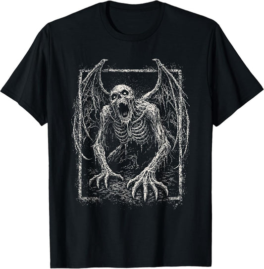 Demon Zombie Skeleton Horror Grave Goth Alt Alternative Art T-Shirt