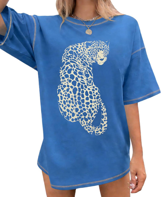 Women Western Shirts Oversized Outfits Cowgirls Graphics Tees Y2k Short Sleeves Tops