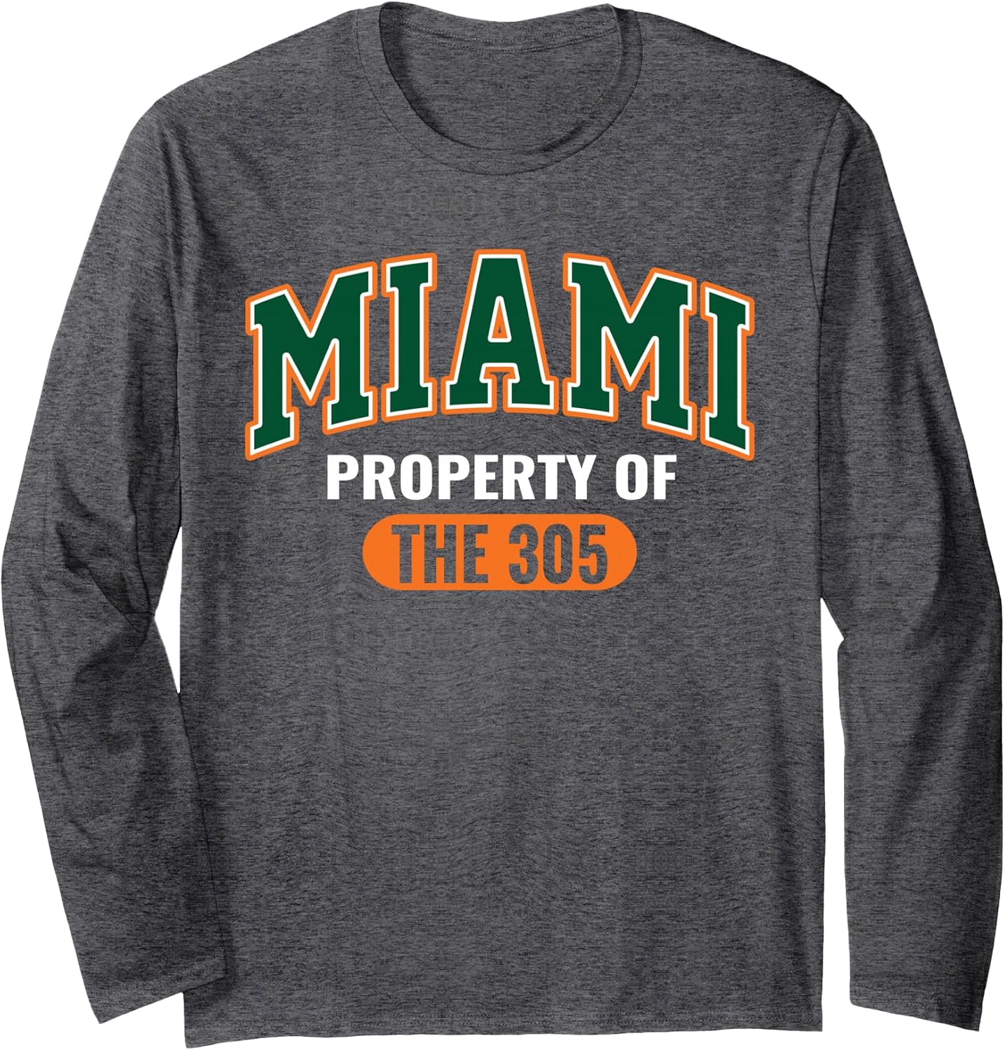 305 Miami Vibes Urban Style Miami Beach Graphic Design Long Sleeve T-Shirt