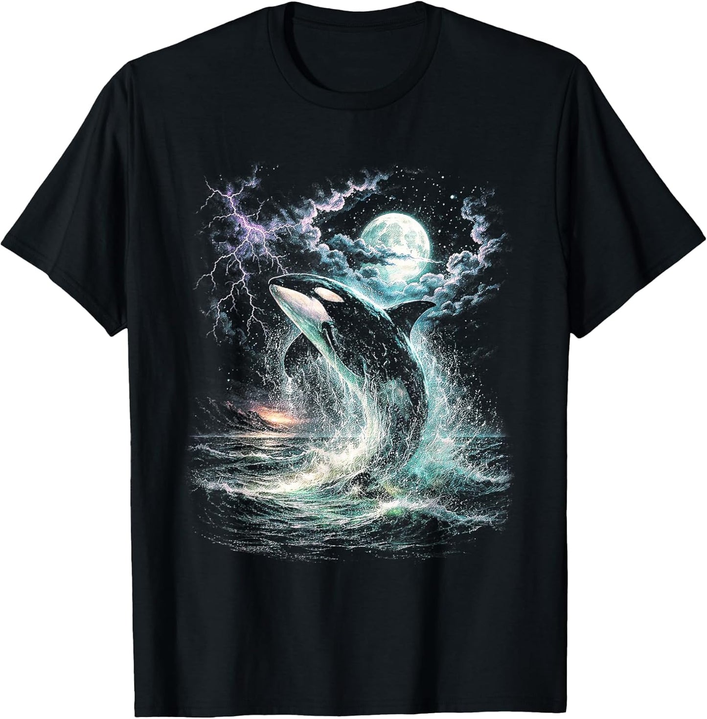 Vintage Orca Midnight 90s Graphic Retro Whale Ocean Wildlife T-Shirt