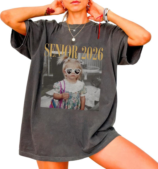 Personalized Graduation Shirts with Photo, Senior Shirts Class of 2026, Senior 2026 Shirt, Gifts for Graduates