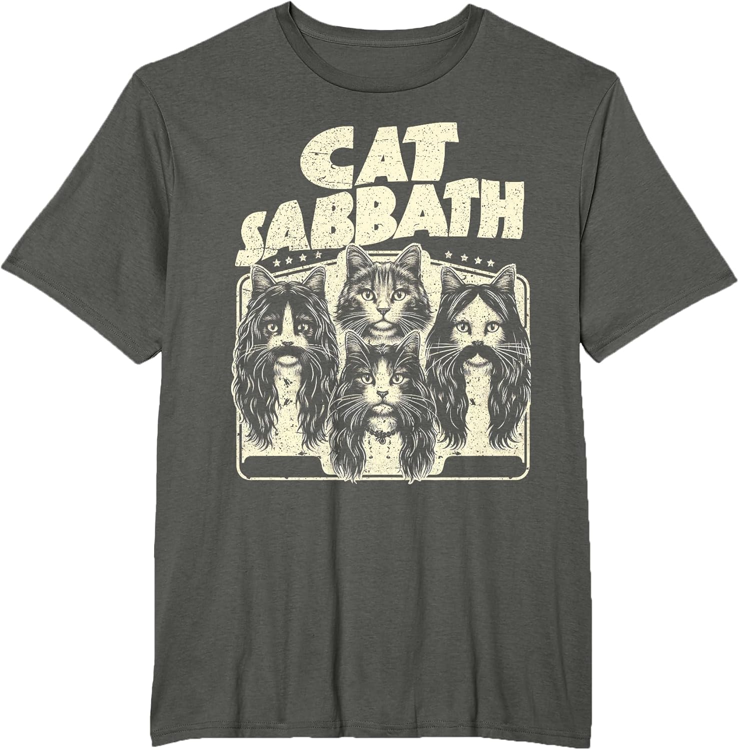 Funny Heavy Metal Cat Tee Merch