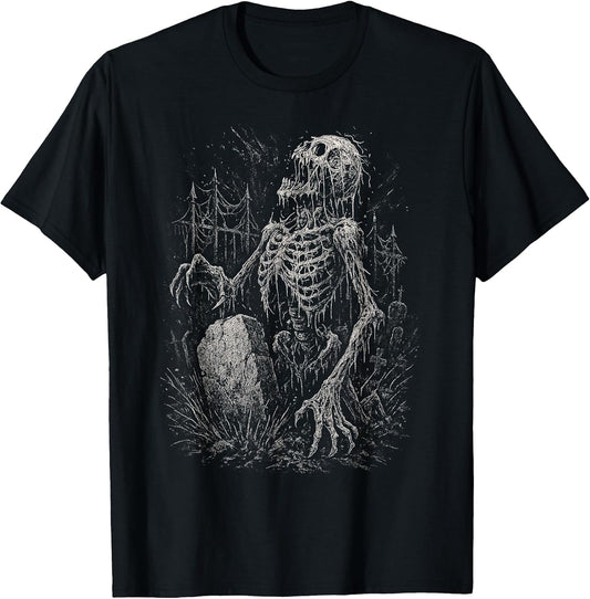 Zombie Skeleton Undead Horror Grave Goth Alt Alternative Art T-Shirt