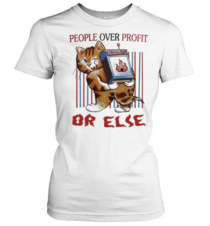 Tiger people over profit or else Unisex T-Shirt