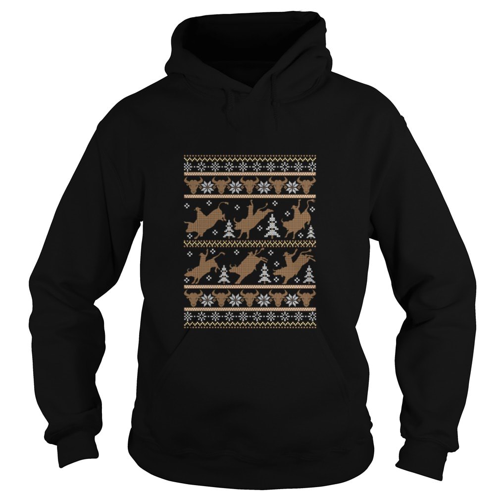 Bull rider ugly christmas sweater