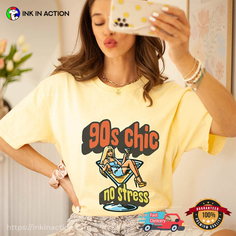90s Chic No Stress Funny Retro Comfort Colors T-shirt
