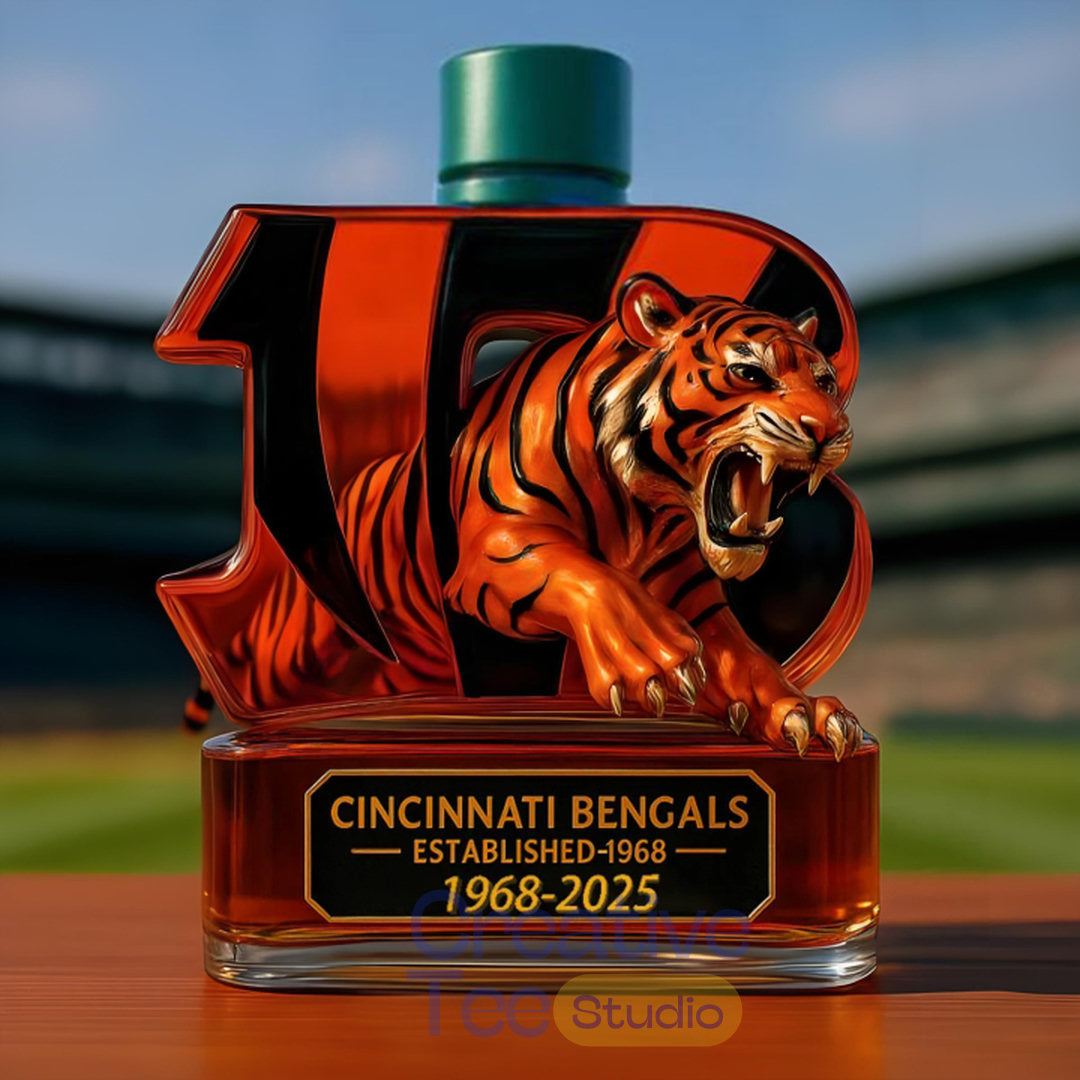 Cincinnati Bengals 57th Anniversary ‘Crowned Jungle Spirit’ Whiskey Bottle