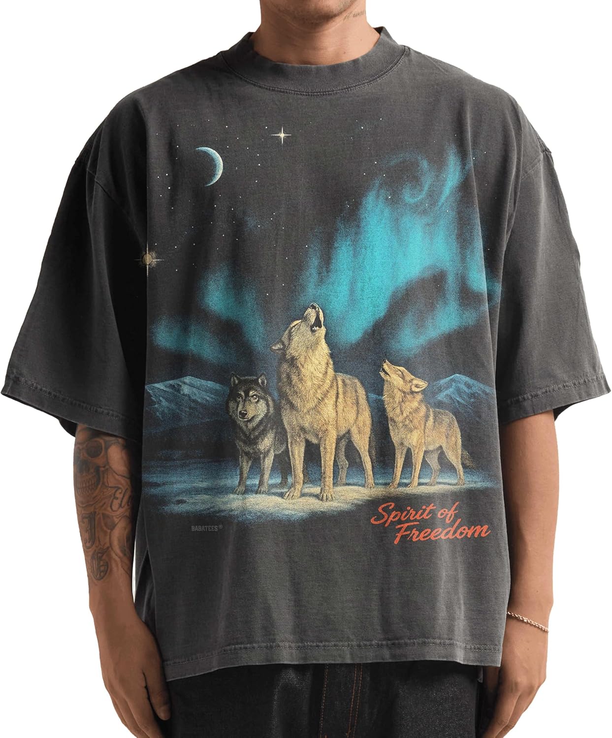 Washed Shaka-Wear Drop Shoulder 7.5 oz Heavyweight Graphic Tshirts Vintage Thick Boxy & Oversized Baggy Fit
