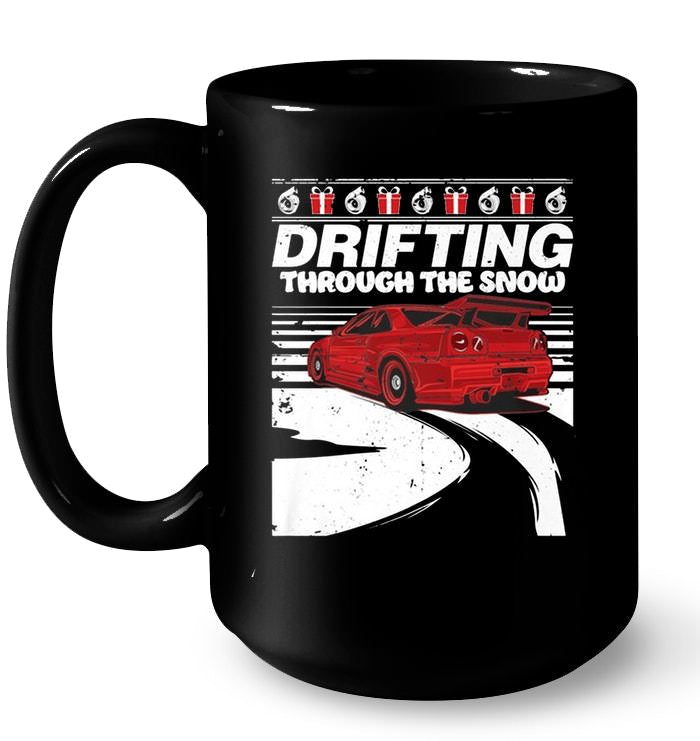 Drifting Through The Snow Car Racing Christmas Sweater