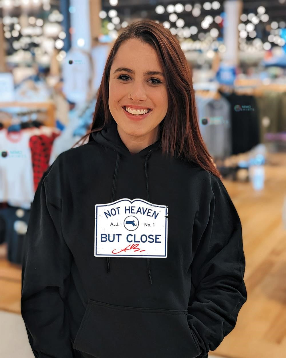 A.J. Brown New England not heaven but close signature shirt
