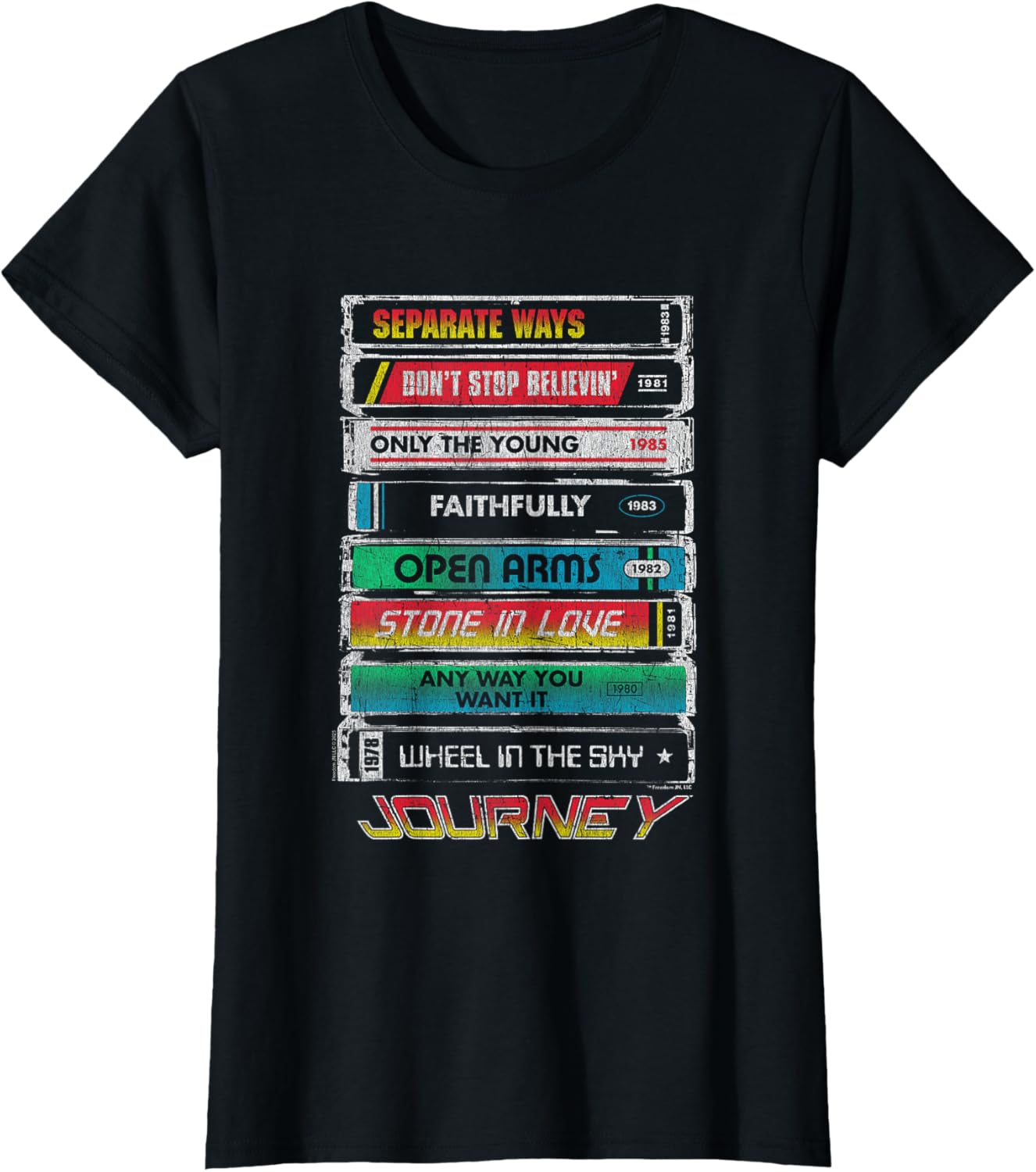 Iconic Tape Deck Hits Retro Vintage Chest Poster T-Shirt