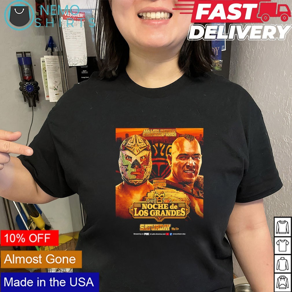 AAA Latin American championship match Wagner vs El Hijo del Vikingo shirt