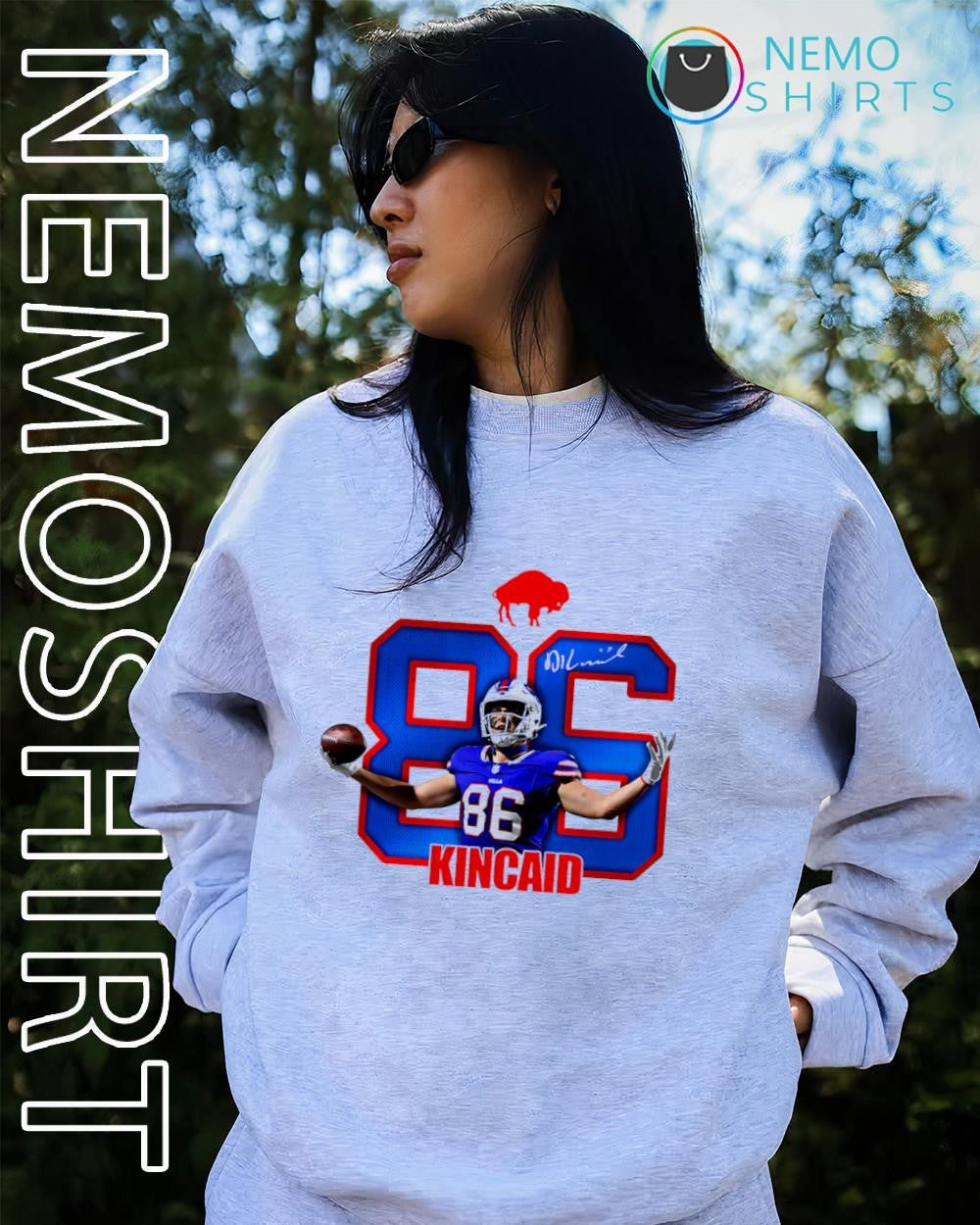Dalton Kincaid Buffalo Bills number 86 signature shirt