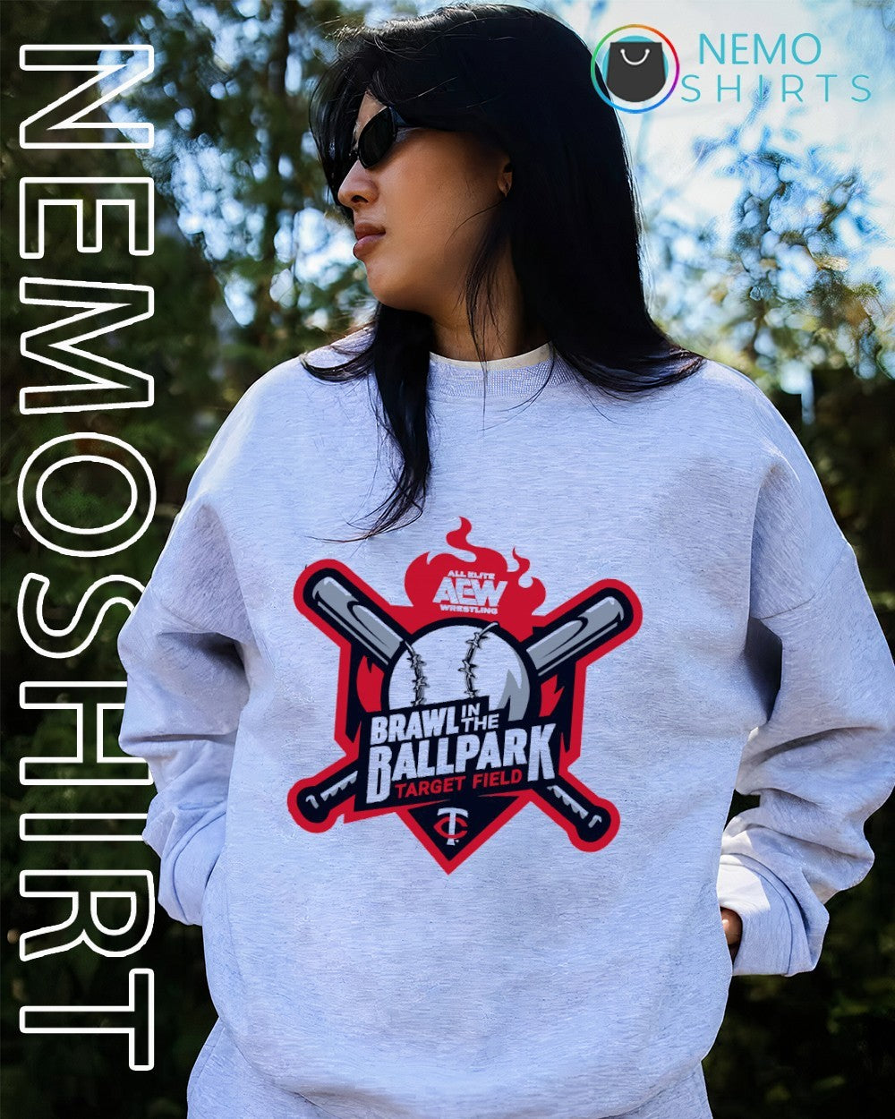 AEW Brawl in the Ballpark target field Minnesota Twins shirt