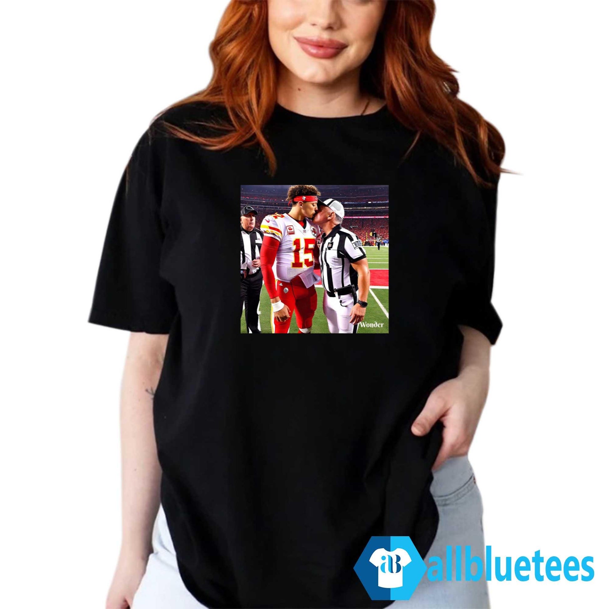AI Design Patrick Mahomes Kissing Refs Shirt