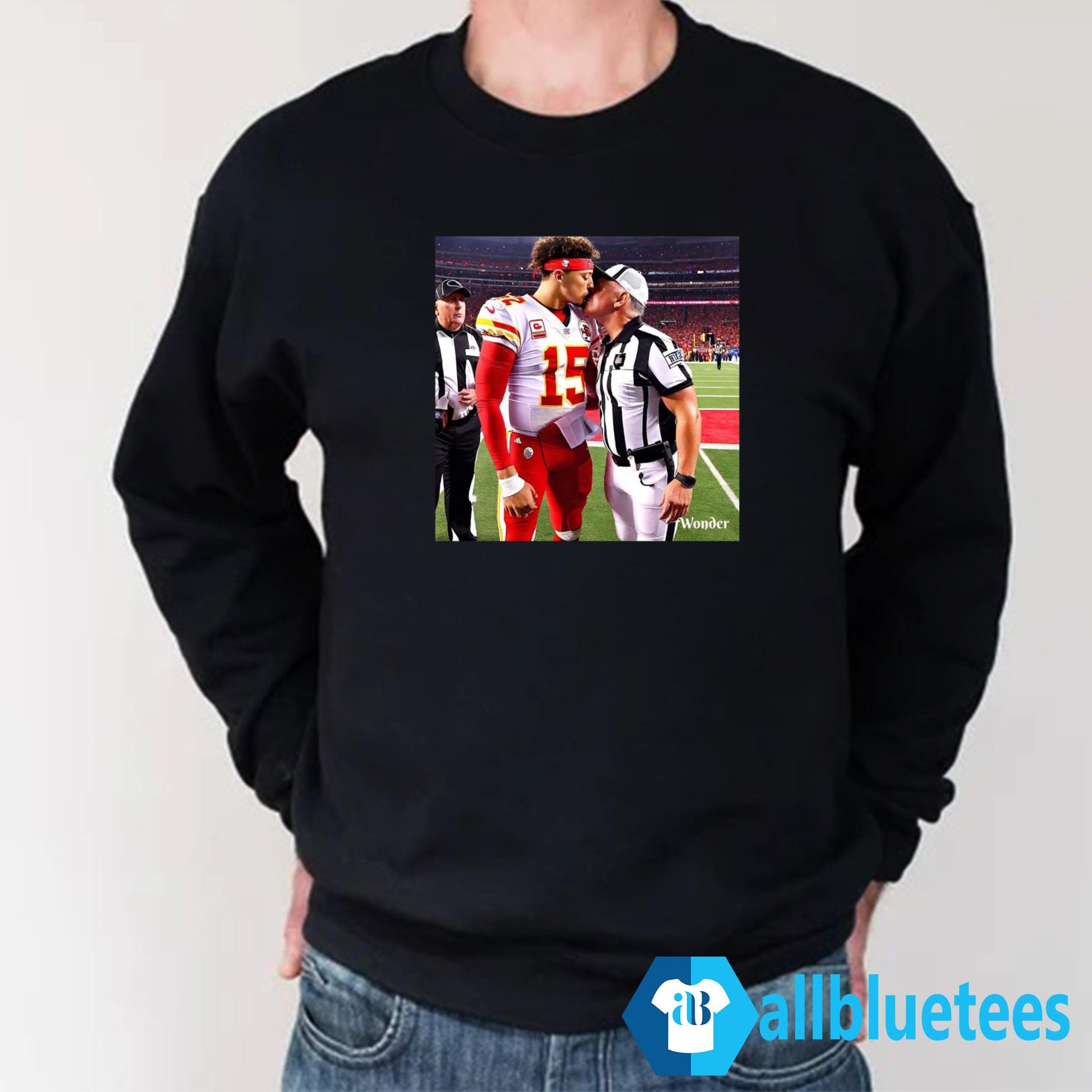 AI Design Patrick Mahomes Kissing Refs Shirt