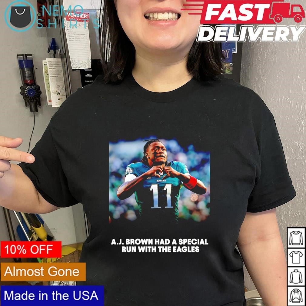 AJ Brown had a special run with the Eagles shirt