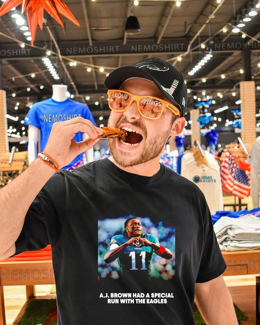 AJ Brown had a special run with the Eagles shirt