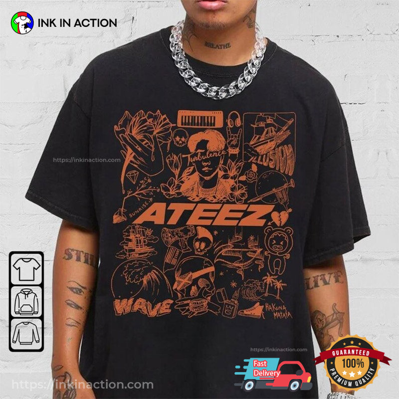 ATEEZ Kpop Doodle Art Shirt