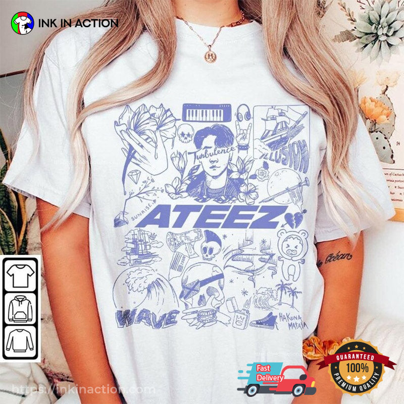 ATEEZ Kpop Doodle Art Shirt