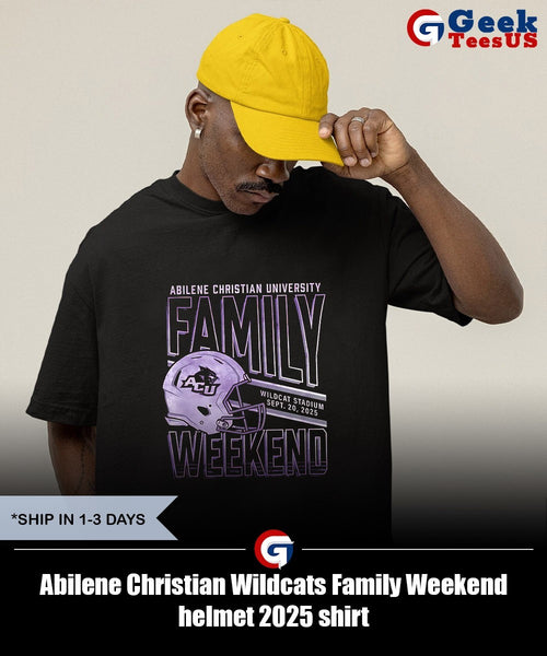 Abilene Christian Wildcats Family Weekend helmet 2025 shirt