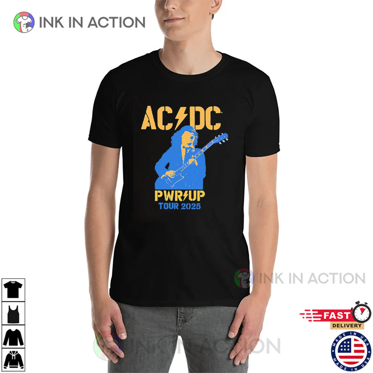 AcDc Pwr Up Tour 2025 Graphic T-shirt