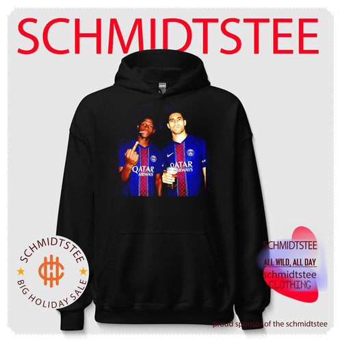 Achraf Hakimi and Nuno Mendes Paris Saint-Germain Middle finger shirt