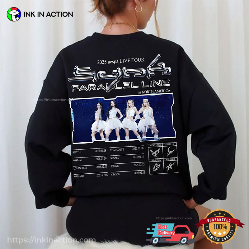 Aespa Synk Parallel Line World Tour 2025 T-shirt