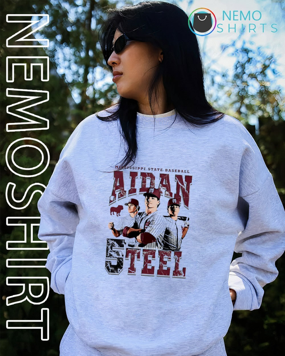 Aidan Teel 5 Mississippi State Bulldogs baseball player shirt