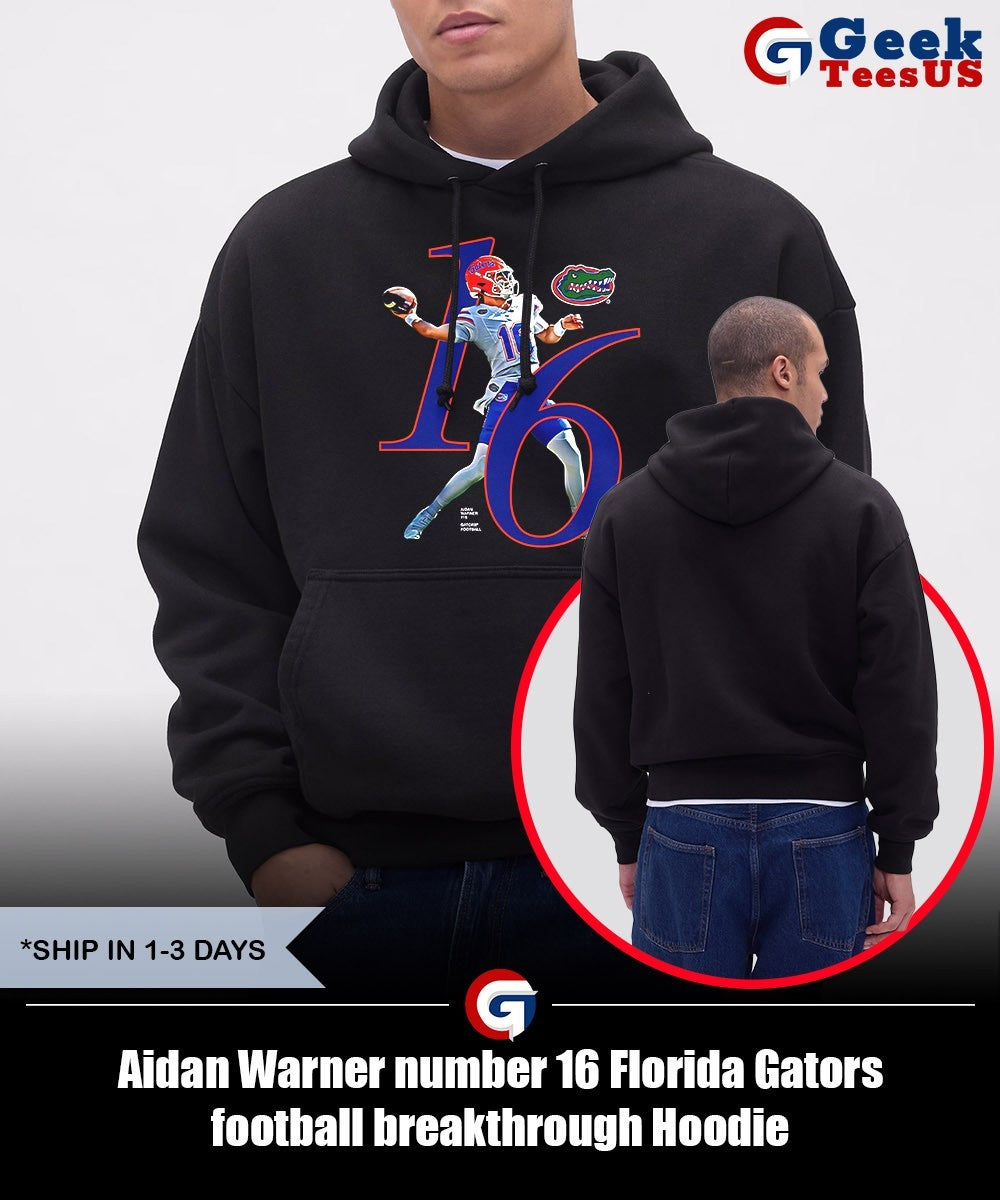 Aidan Warner number 16 Florida Gators football breakthrough shirt