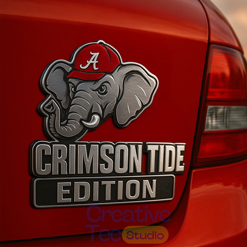 Alabama Crimson Tide Custom Car Name Badge