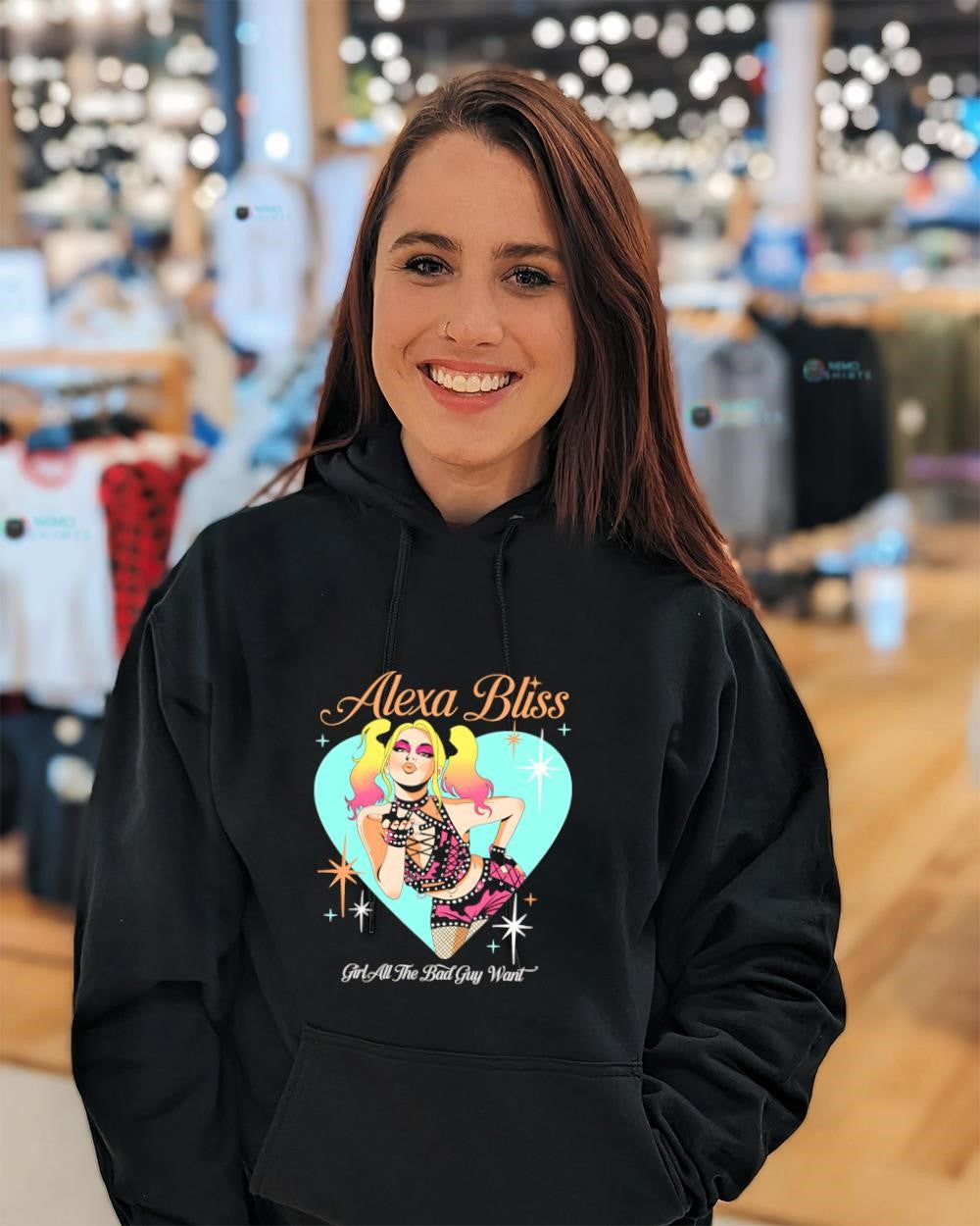 Alexa Bliss Harley Quinn WWE wrestler girl all the bag guy want shirt