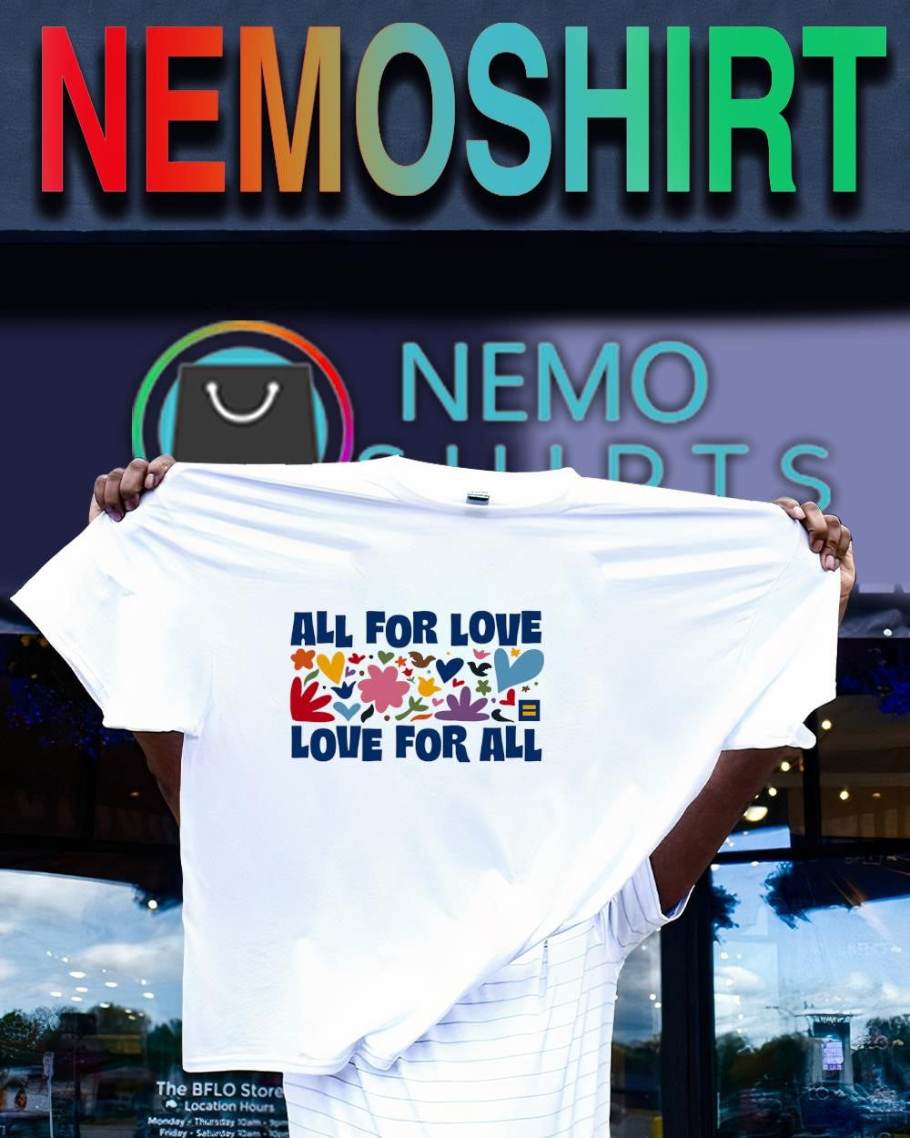 All for love love for all iterms graphic shirt