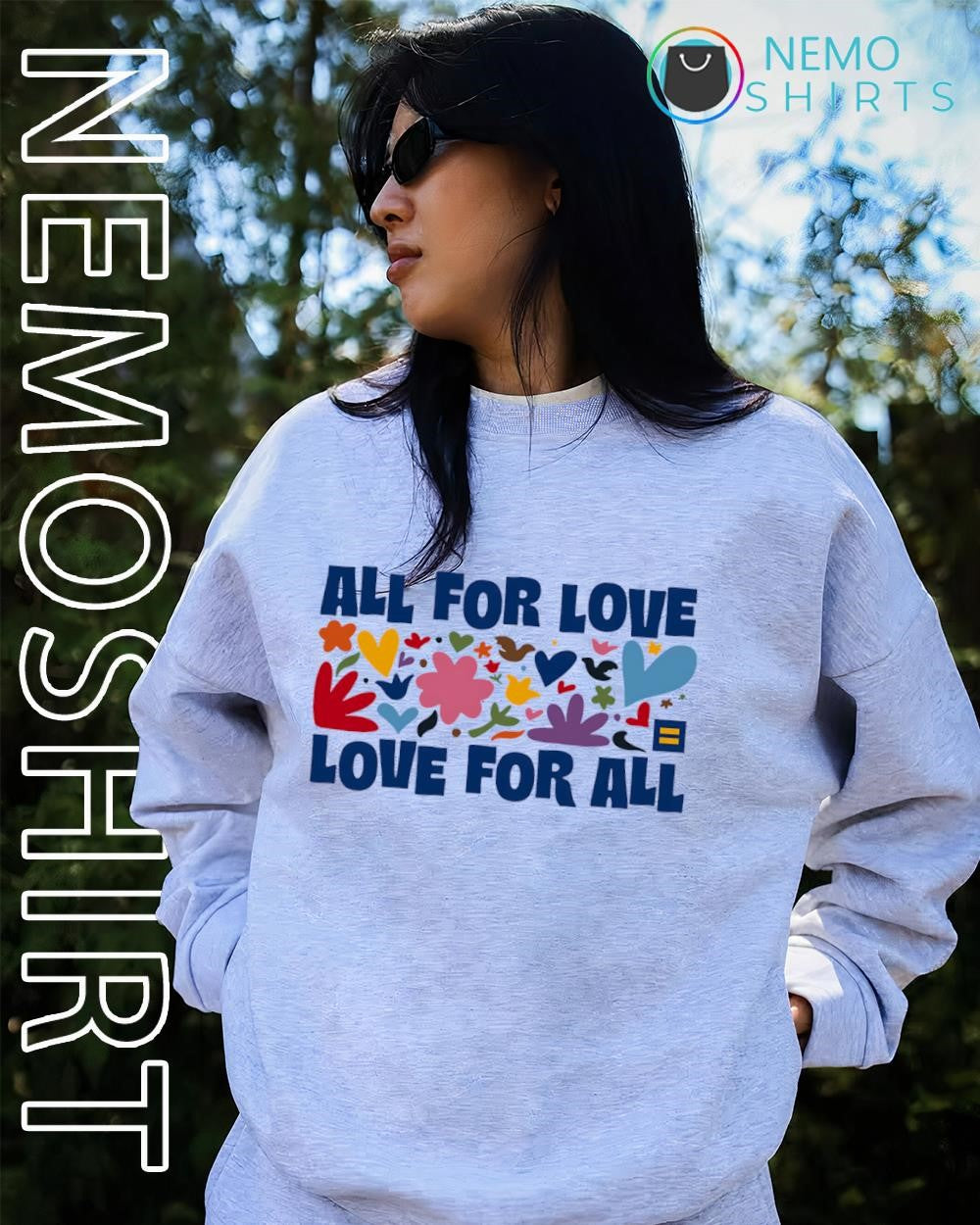 All for love love for all iterms graphic shirt