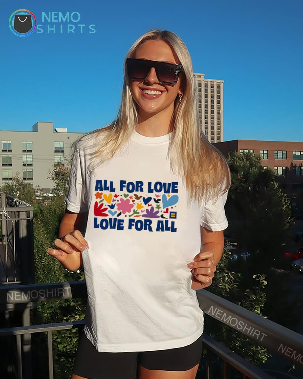 All for love love for all iterms graphic shirt