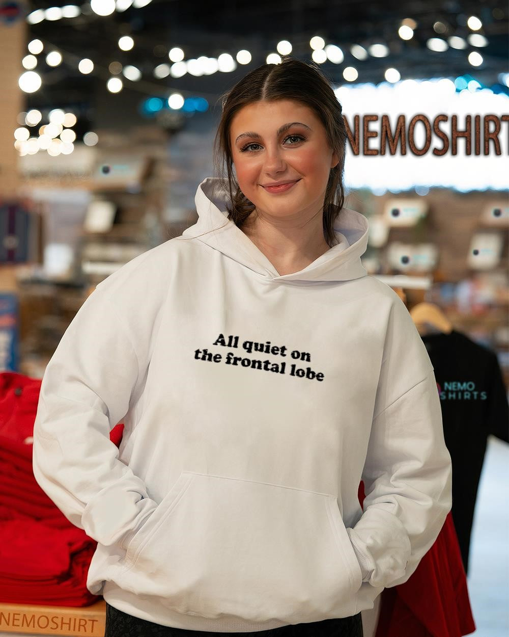 All quiet on the frontal lobe text shirt
