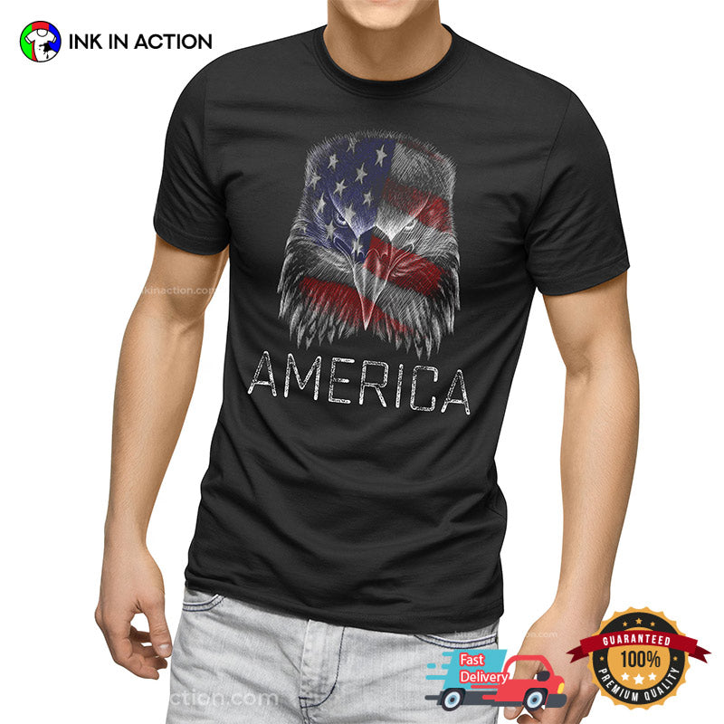 American Eagle Flag USA Patriotic T-shirt