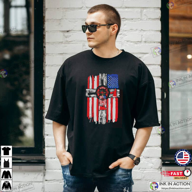 America Firefighter Cross Logo Shirt