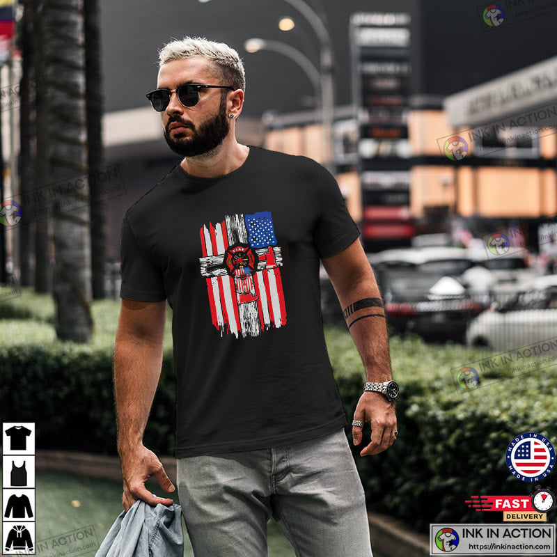 America Firefighter Cross Logo Shirt
