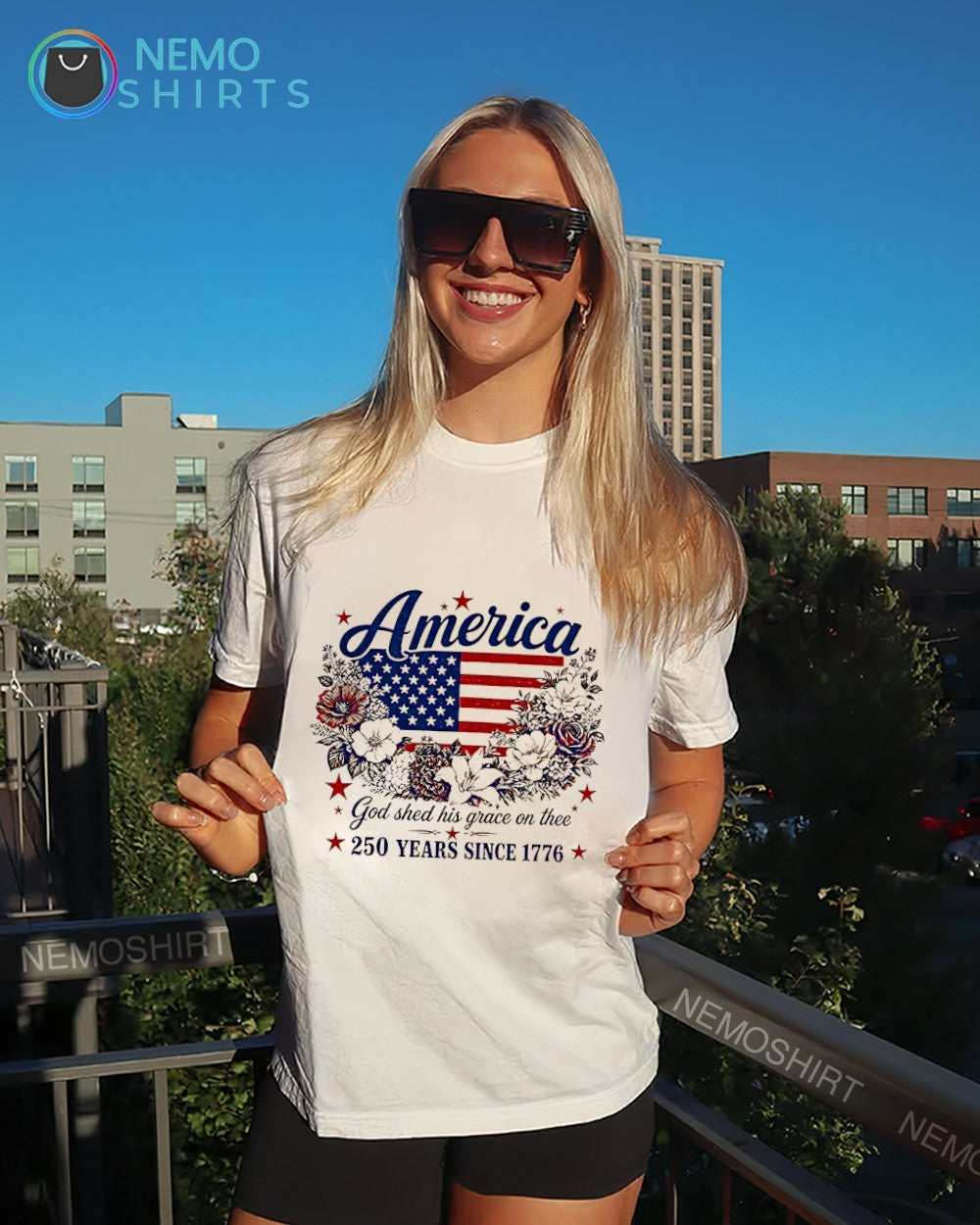America God shed his grace on thee 250 years since 1776 shirt