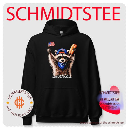 America Raccoon Hot Dog 4th Of July Shirt