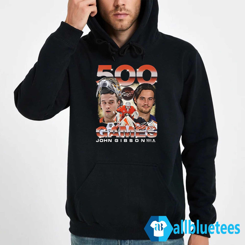Anaheim Ducks John Gibson 500 Games Shirt