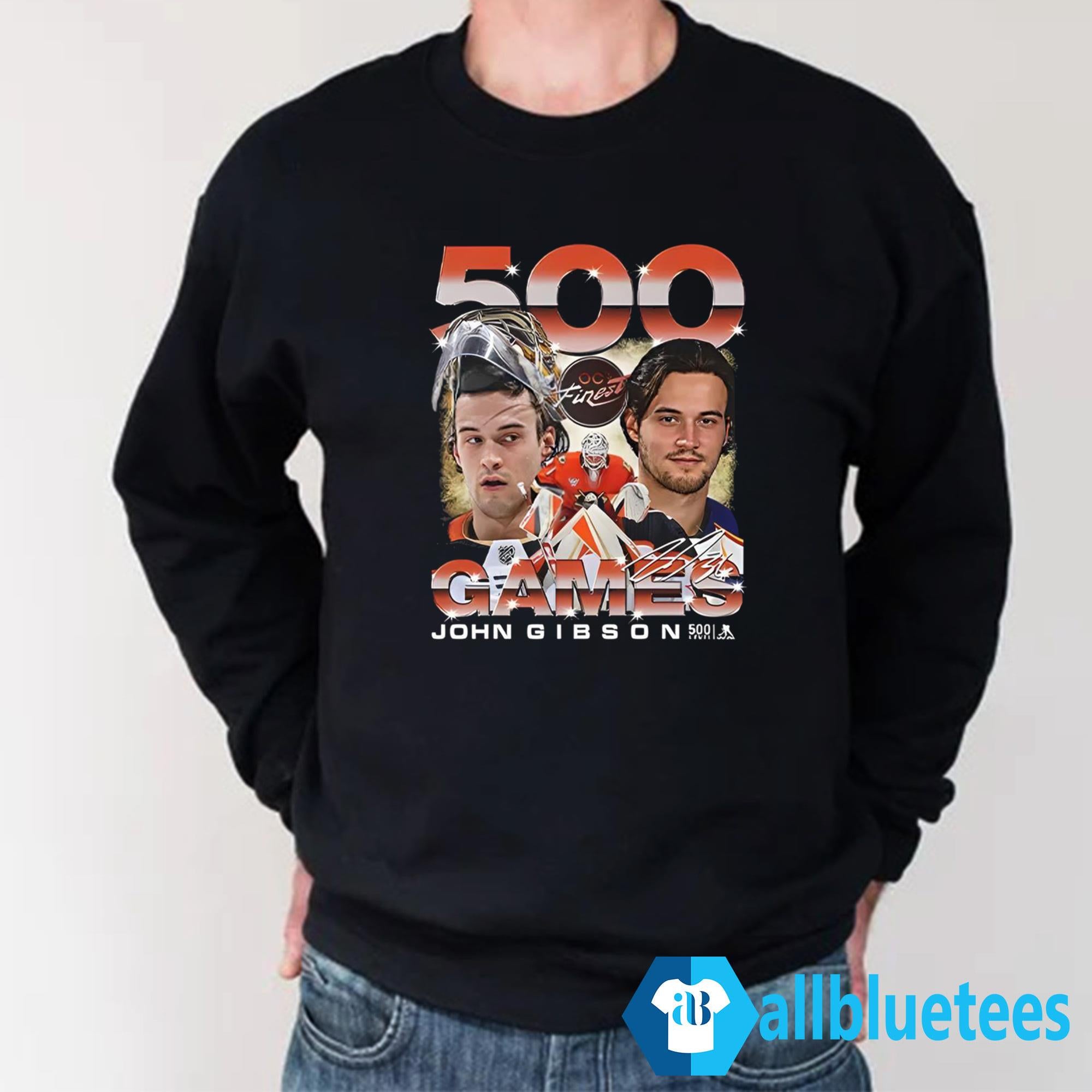 Anaheim Ducks John Gibson 500 Games Shirt