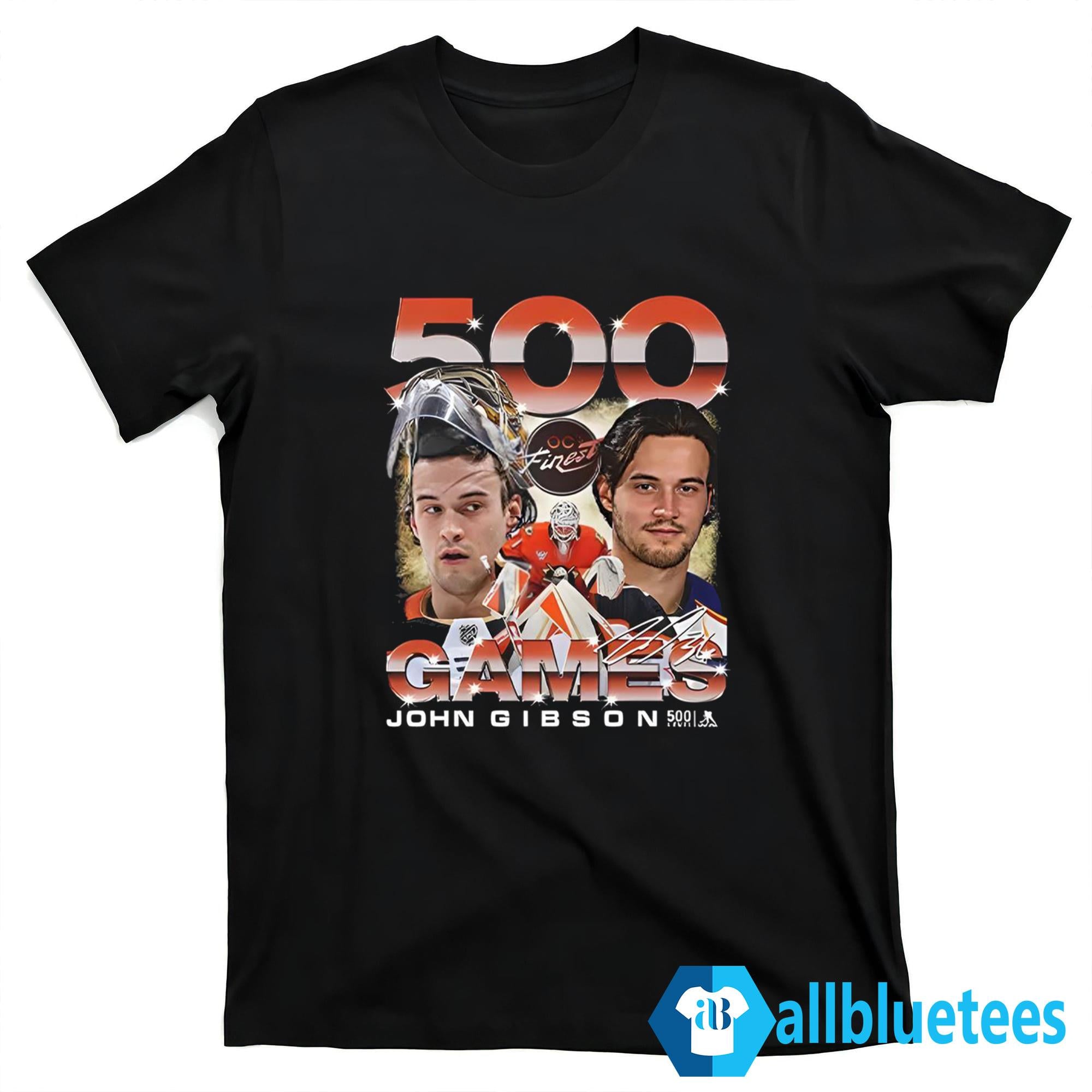 Anaheim Ducks John Gibson 500 Games Shirt