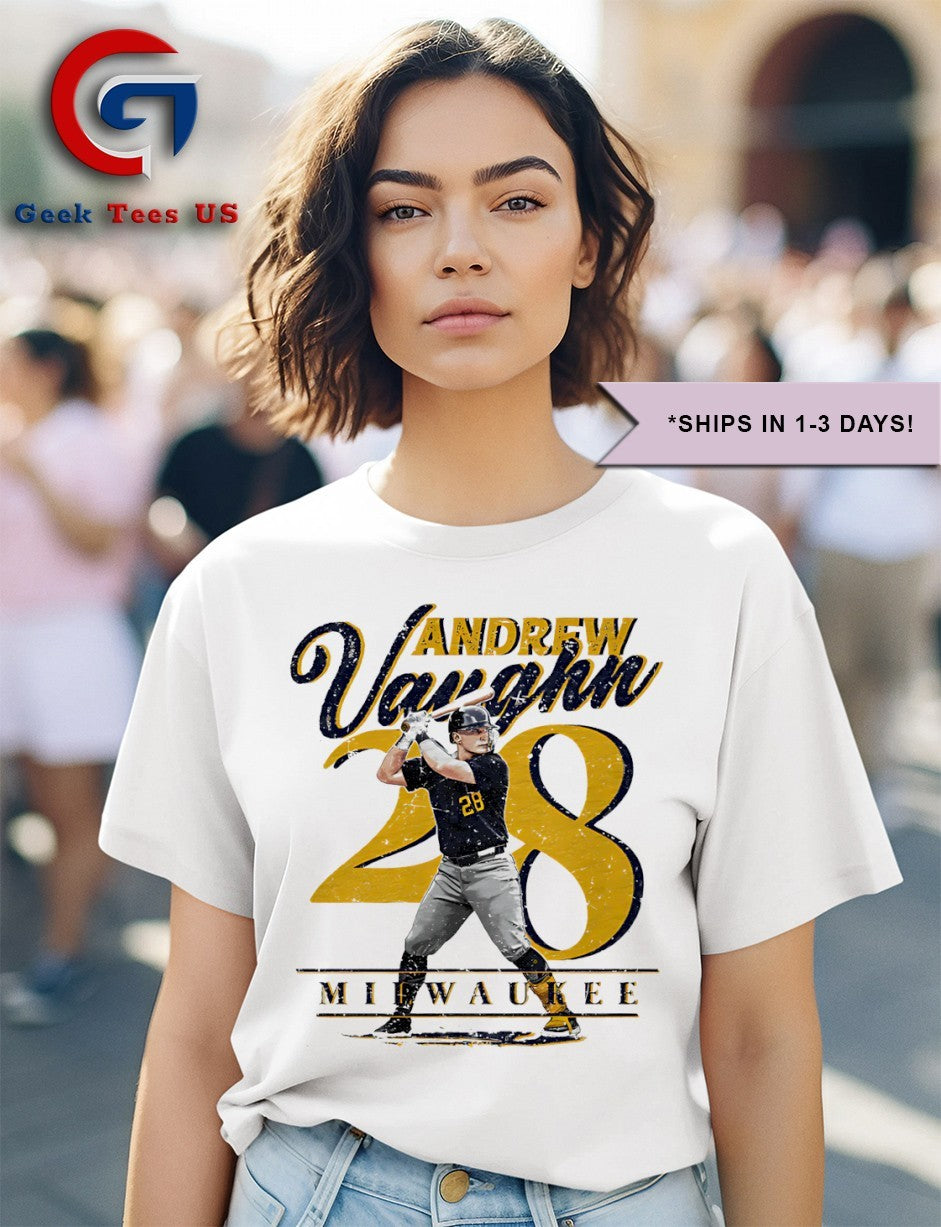 Andrew Vaughn player 28 Milwaukee Brewers MLB classic shirt