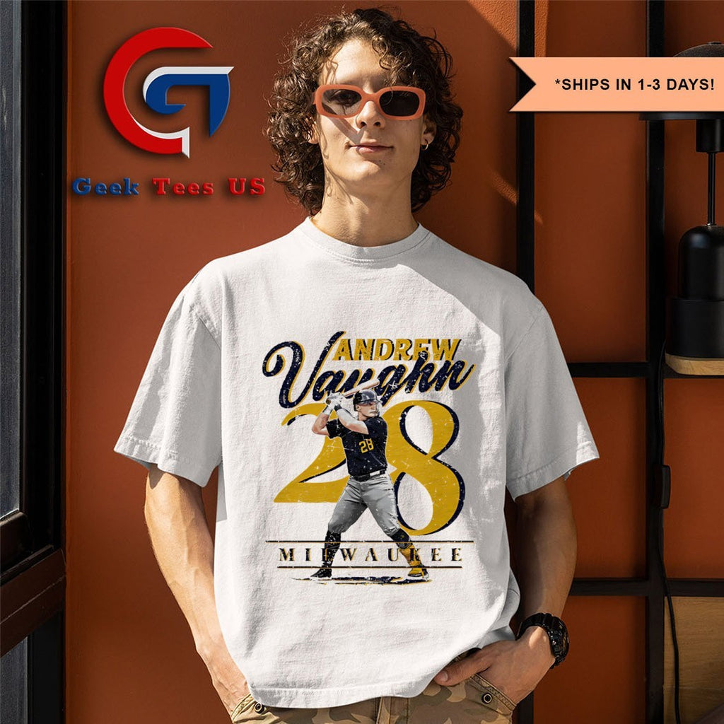Andrew Vaughn player 28 Milwaukee Brewers MLB classic shirt