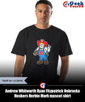 Andrew Whitworth Ryan Fitzpatrick Nebraska Huskers Herbie Mark mascot shirt