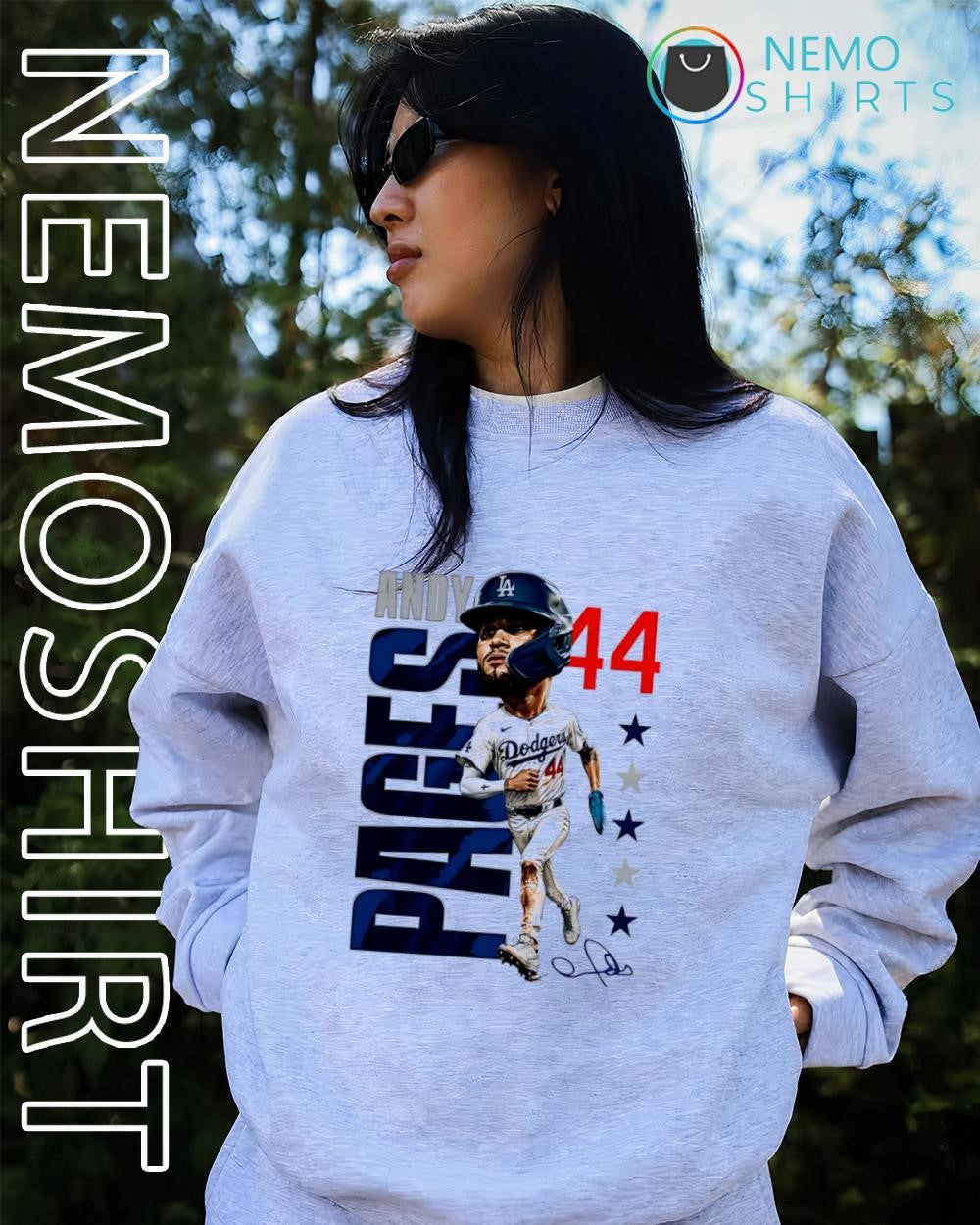 Andy Pages 44 Los Angeles Dodgers outfielder basketball signature shirt