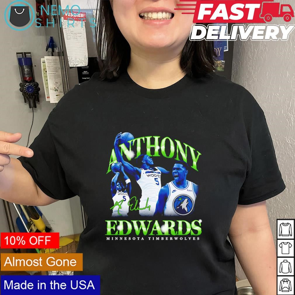Anthony Edwards Minnesota Timberwolves team player signature shirt