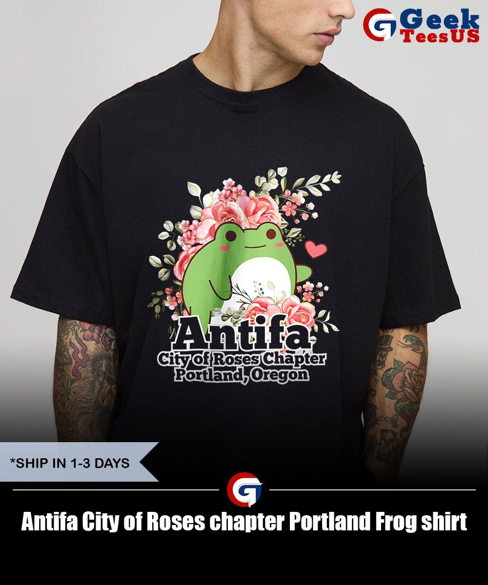 Antifa City of Roses chapter Portland Frog shirt